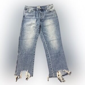 Special A Brand Distressed Blue Ankle Jeans Size 11‎